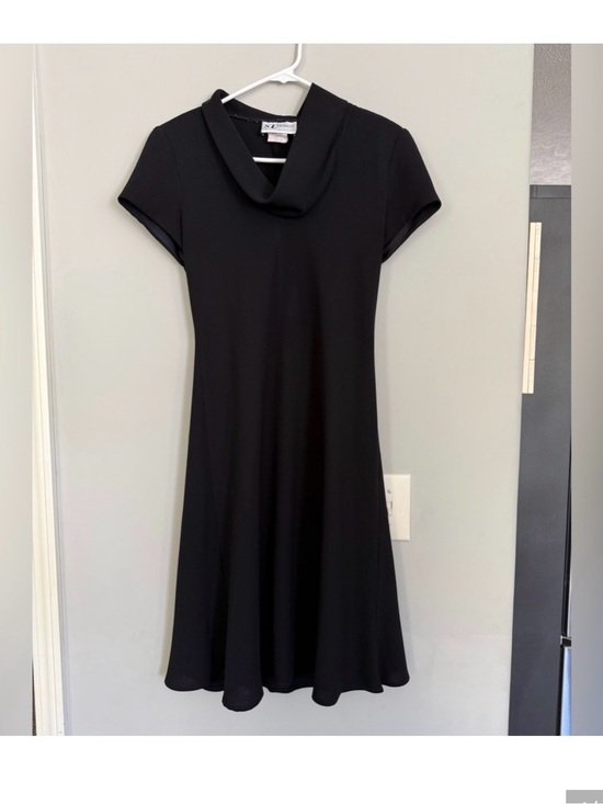 S.L. Fashions Dresses & Skirts - S.L. Fashions sz 10 vintage 90’s Black Cowl Neck Midi Dress minimalist classic
